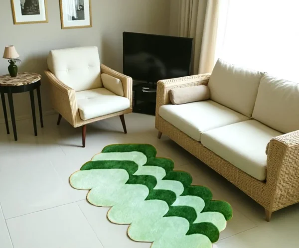 Verdure – Tufted Wool Rug in Layered Green - Image 2