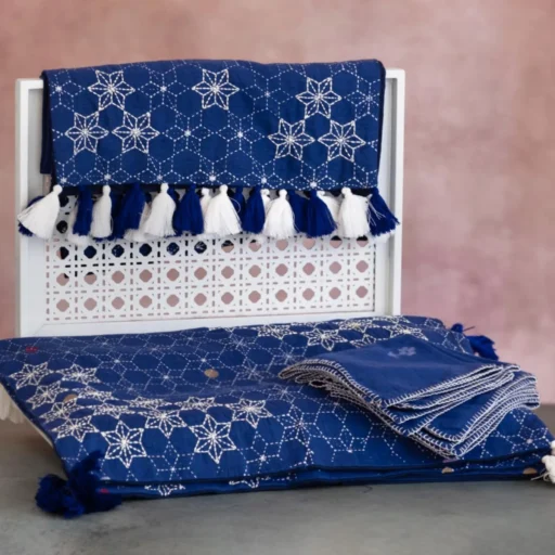 jamdani indigo dining gift box 1