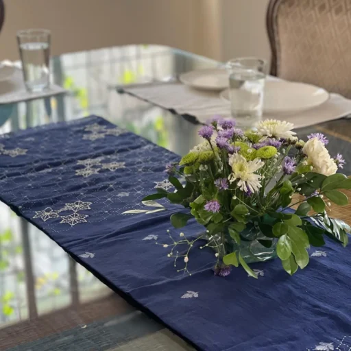 jamdani indigo dining gift box 2