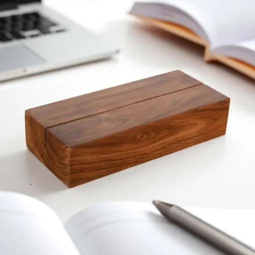 letter card holder wood 1