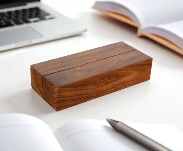 Letters & Lines – Wooden Card and Envelope Holder - Image 2