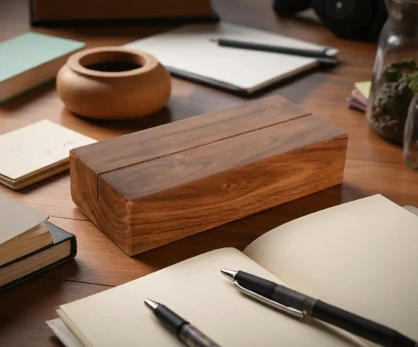 Letters & Lines – Wooden Card and Envelope Holder - Image 3