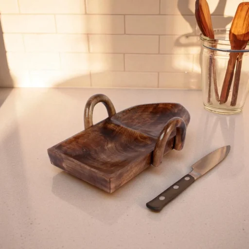 nibble nest mango wood platter set 3