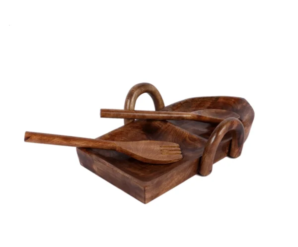 Nibble & Nest Mango Wood Platter Set - Image 4