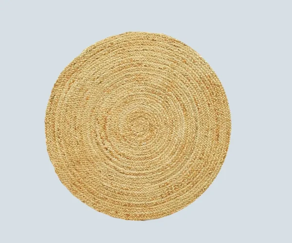 Round Jute Placemats - Natural Braided