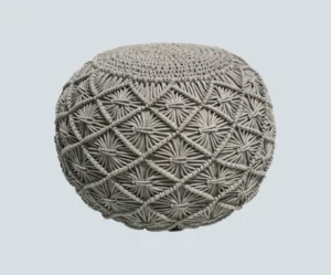 Starburst Macrame Floor Pouffe