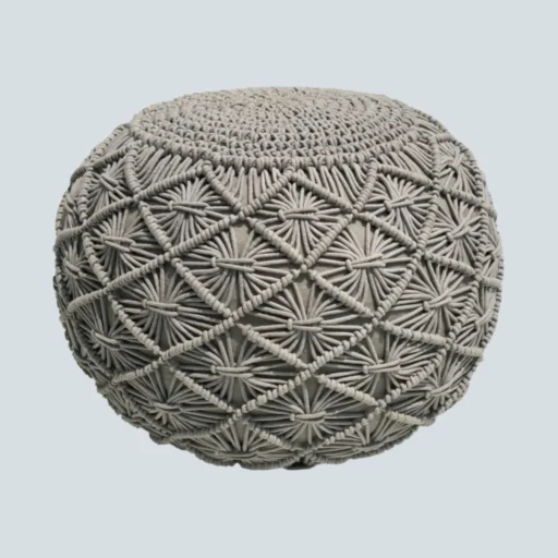 starburst macrame pouffe 1