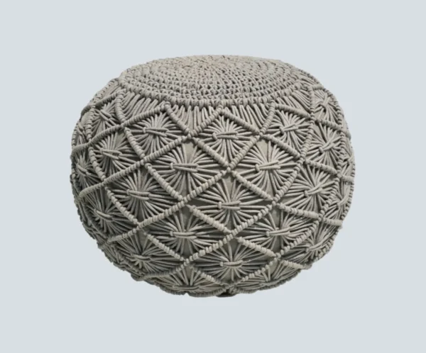 Starburst Macrame Floor Pouffe