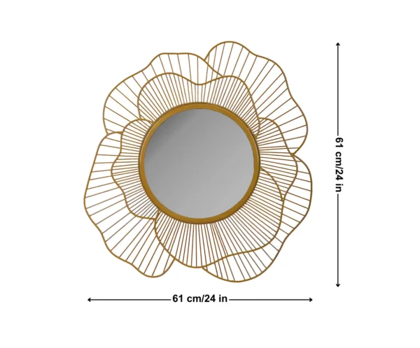 Sundara Radiant Flower Wall Mirror - Image 4