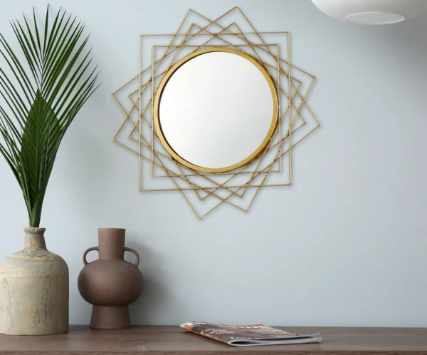 Suntrace Sculptural Wire Frame Wall Mirror - Image 3