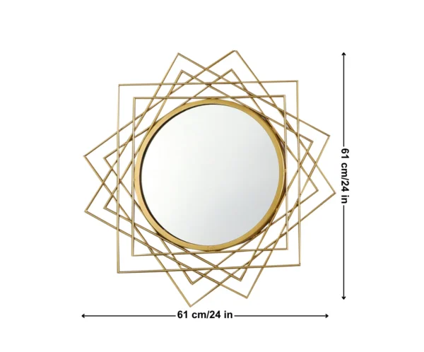 Suntrace Sculptural Wire Frame Wall Mirror - Image 4