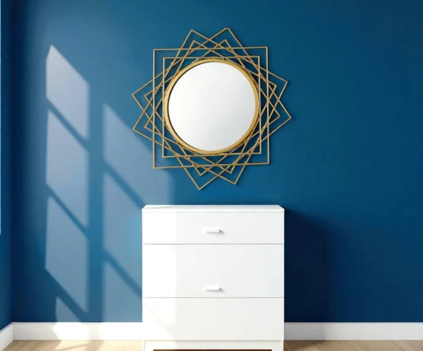 Suntrace Sculptural Wire Frame Wall Mirror - Image 2