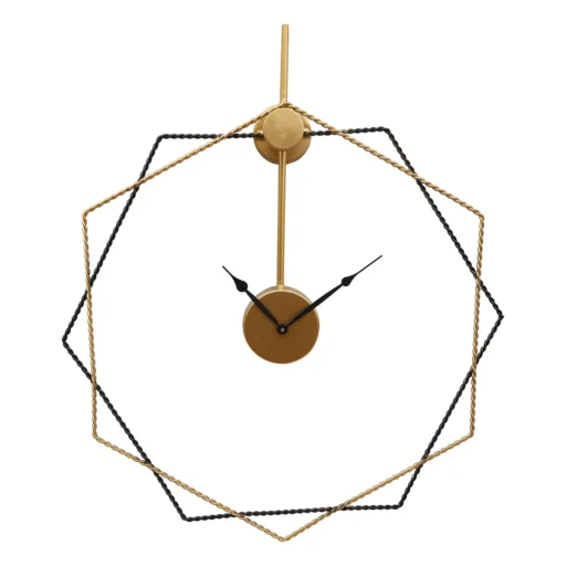 twine of time black gold wall clock 1