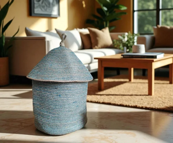 Hutlet Skywashed Jute Basket - Image 2