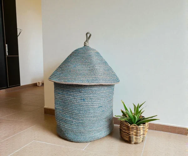 Hutlet Skywashed Jute Basket - Image 3