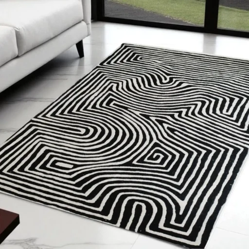 illusion wool rug 6