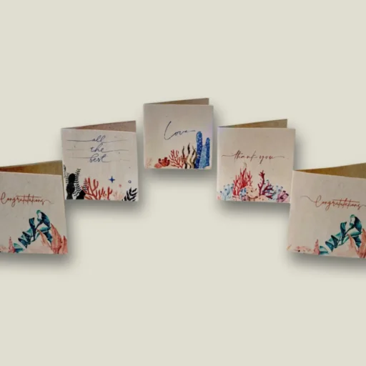 samudra mini note cards hemp 2