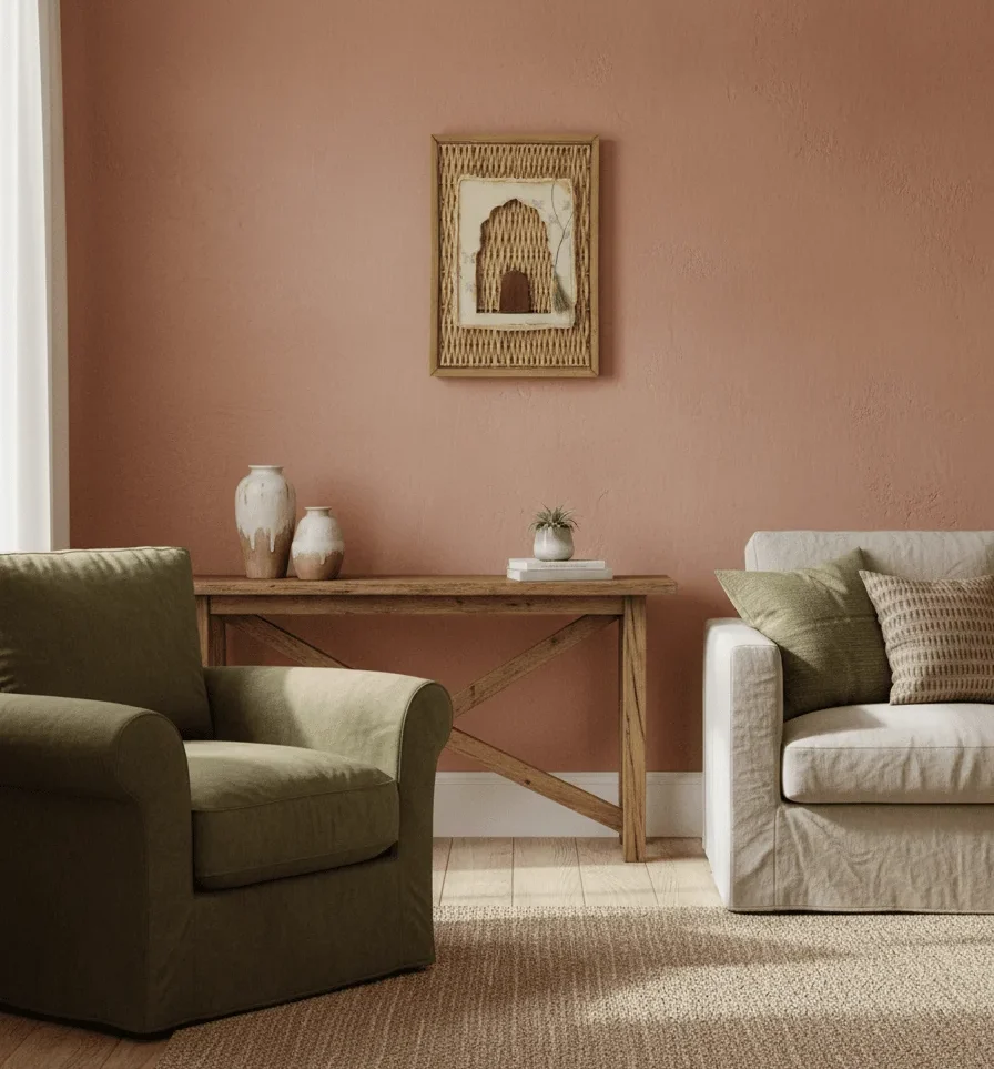 sculptural art on living room wall e1762166273908