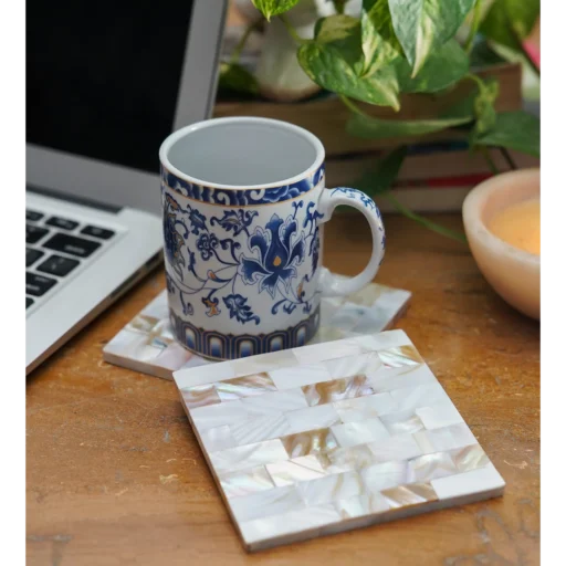 Mother of Pearl Square Coaster Set of 2 (2)