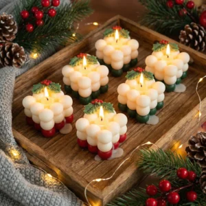 bubble christmas candle soy wax 1