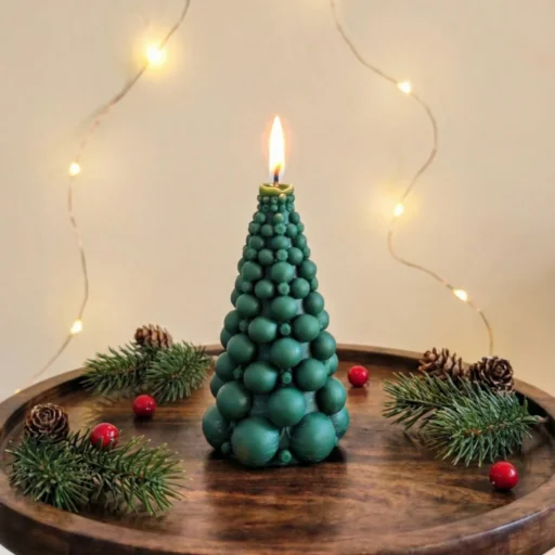 bubble christmas tree soy wax candle 1