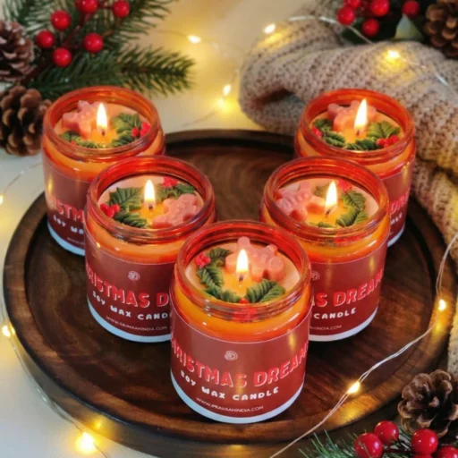 christmas dreams jar candle soy wax chocolate fragrance 3