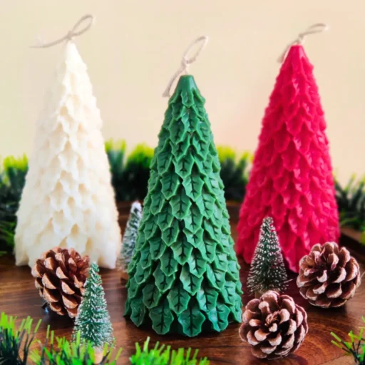 christmas tree soy wax candle 1