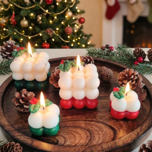 mini bubble candle soy wax 2