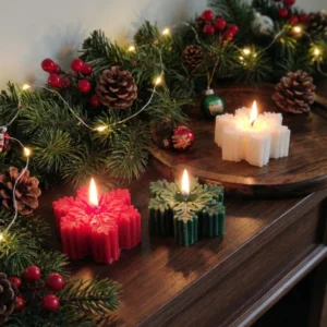 snowflake christmas candle soy wax 1