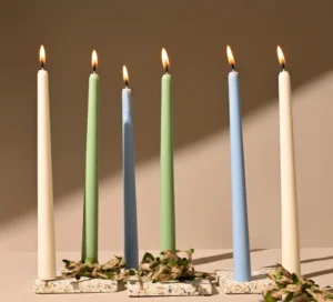 Tall Taper Unscented Soy Wax Candle (1)