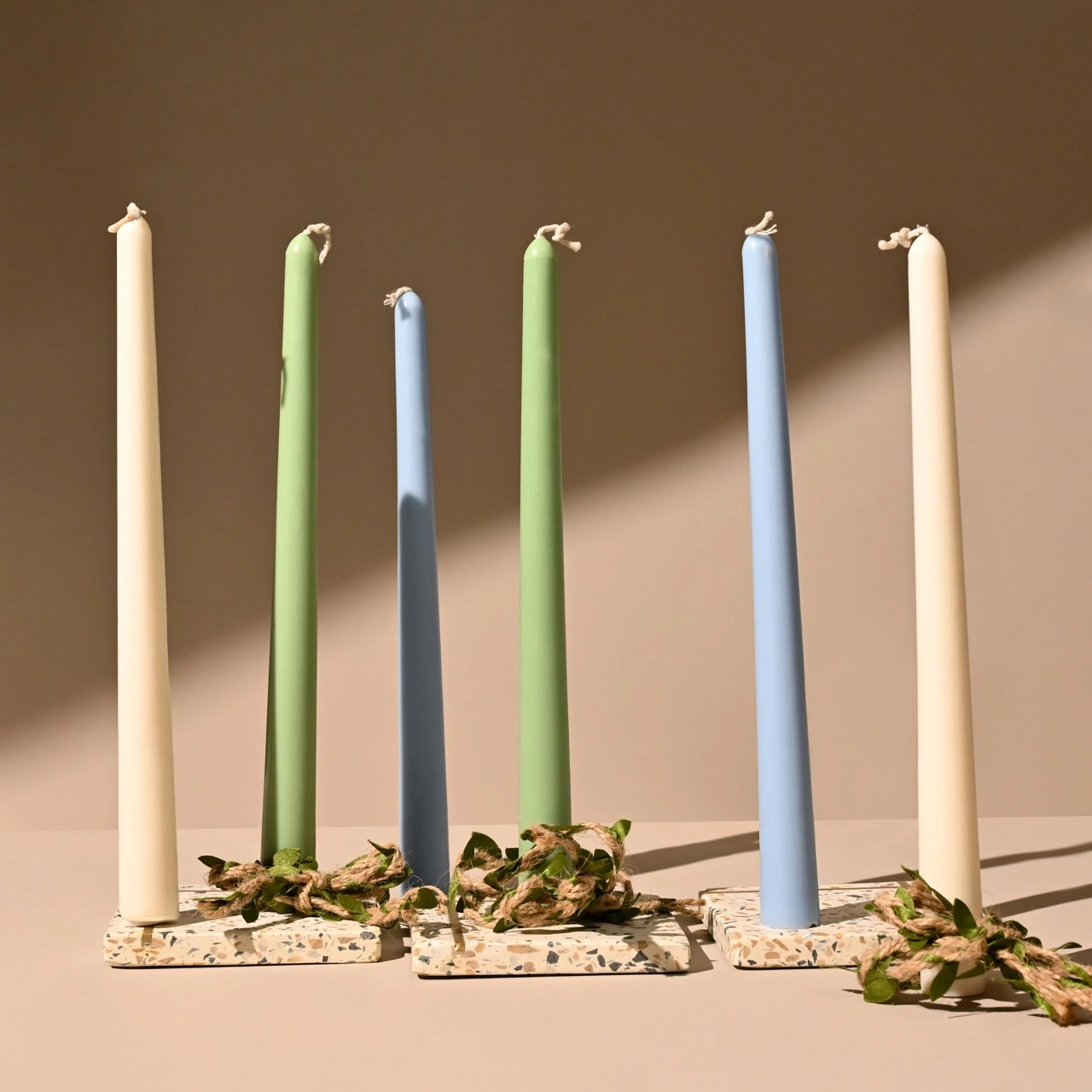 Tall Taper Unscented Soy Wax Candle 3 Tall Taper Unscented Soy Wax Candle (3)